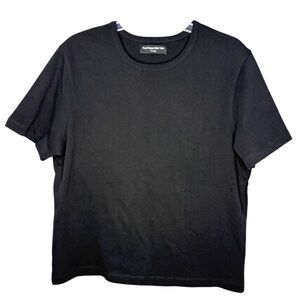 Pool House New York Black Cotton Crewneck Tee Shirt Made in USA XL